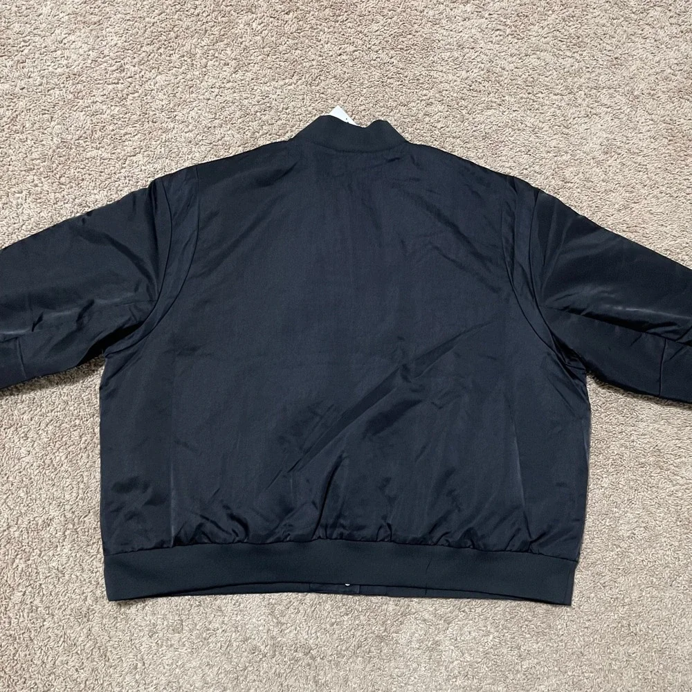 Nike Jacket Women 2XL XXL Black Sportswear Destroyer Bomber Oversized Woven - Picture 9 of 10